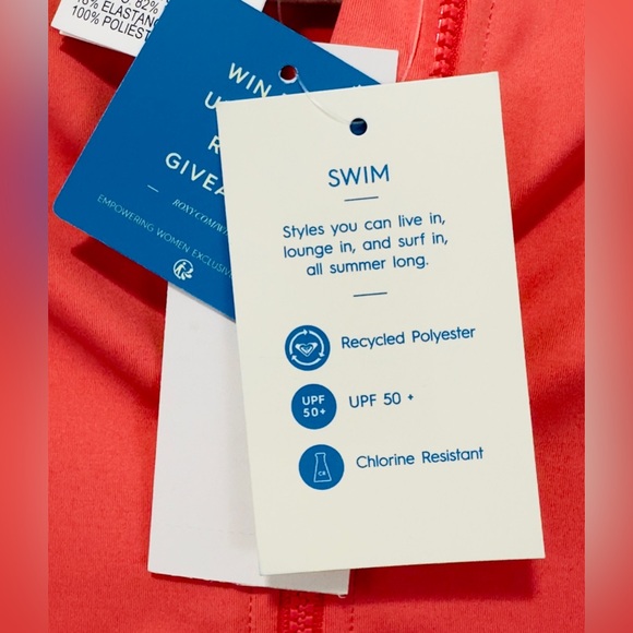 Roxy Girls Life Enjoyers Long Sleeve Full Zip UPF50 Rashguard Bikini Set… - Picture 6 of 13